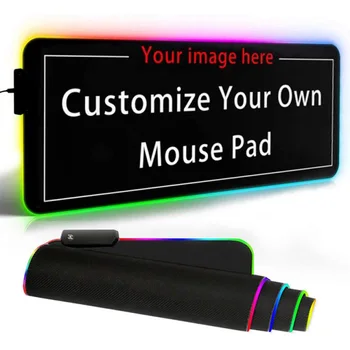 900x400 גודל גדול משטח עכבר RGB זוהר אישיות התמונה הוורודים מותאם אישית PC שולחן מחצלת XXL DIY שטיח מחצלת שחקן משחק ייעודית LED