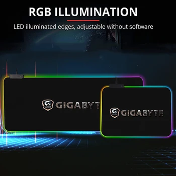 גדול RGB משטח עכבר xxl Gaming Mousepad LED Mause משטח גיימר להעתיק העכבר שטיח גדול Mause Pad PC שולחן משטח המזרן עם תאורה אחורית