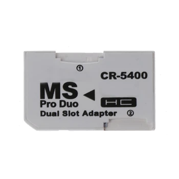 TF Memory Stick MS Pro עבור צמד עבור Psp 1000/2000 / 3000 כרטיס כפול 2 חריץ מתאם ממיר CR-5400 CR5400
