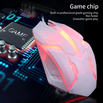 עכבר משחקים תאורת LED אחורית ארגונומיה USB Wired גיימר העכבר האגף כבל אופטי עכברים עכבר משחקים עבור מחשב נייד, עכברים למחשב S1 7 צבעים