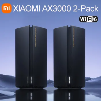 Xiaomi AX3000 2-Pack רשת מערכת Wifi6 2.4 G 5.0 GHz מלא Gigabit 5G WiFi מהדר 4 אנטנות רשת ה-Extender רשת נתבים