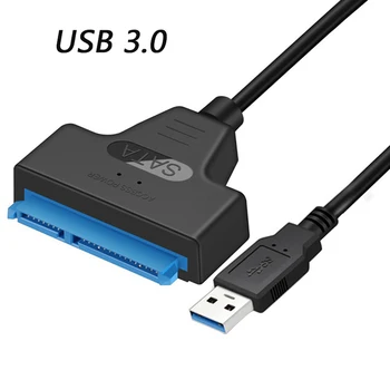 2.5 אינץ דיסק קשיח קל לנהוג כבל USB 3.0 ל-SATA III מצב מוצק דיסק קשיח קופסת מתאם כבל תומך UASP 2TB