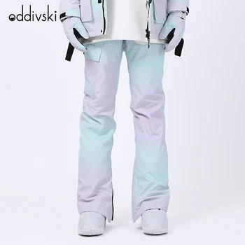 ODDIVSKI מגמה מכנסיים סקי עבה דק עמיד למים לנשימה חום גברים ונשים ליחיד בגדי סקי