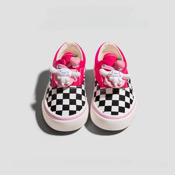 Sanrio Cinnamoroll בנים בנות בד נעלי ילדים מקרית של לוח נעלי ילדים נעלי ילדה תינוק נעליים, נעלי נשים
