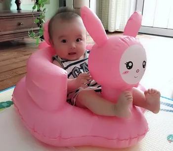 ארנב ורוד ילדים מתנפח אמבטיה ספה כורסה ללמוד נייד רב תכליתי תינוק בטיחות לאמבטיה מושבי מצויר כיסא האוכל