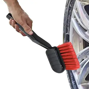 גלגל רכב מברשות עבור שטיפת מכוניות שטיפת מברשות עם ידית ארוכה לשטוף מברשת ביעילות לנקות לכלוך, אבק ולכלוך על צמיגים