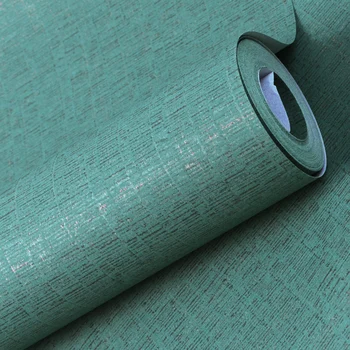 מודרני נורדי Grasscloth מרקם טפט רגיל מוצק צבע פסים פשתן נייר קיר הסלון, חדר השינה, עיצוב הבית הירוק