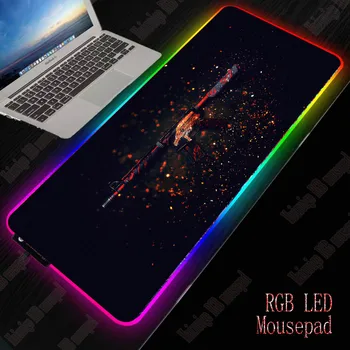 XGZ האקדח צבעוני המשחקים RGB LED אור העכבר מחצלת גומי המחשב רך Mousepad אנטי להחליק משטח עכבר מקלדת השולחן מחצלת על CSGO חחח