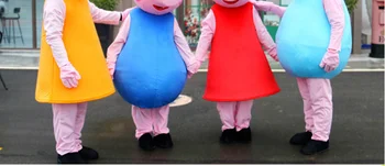 סקסית למבוגרים חזיר דמות מצוירת קמע תלבושות עם השמלה האדומה לילדים אירועים