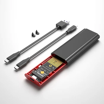 M2 SSD מקרה תיבת NVME SSD גדרה מ. 2 USB Type C מארז הכונן הקשיח עבור NVME PCIE NGFF SATA M+B מפתח SSD דיסק כפול פרוטוקול
